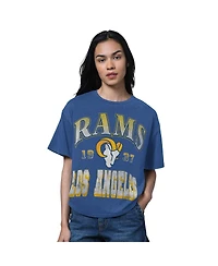 Starter Women's Heather Royal Los Angeles Rams Oversized Hall of Fame T-Shirt