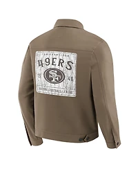 Fanatics Men'sTan San Francisco 49ers Trucker Full-Button Jacket