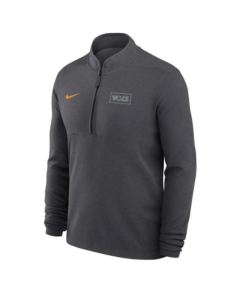 Nike Men's Smokey Grey Tennessee Volunteers Victory Dri-fit Half-Zip Pullover Sweatshirt
