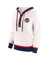 Wear by Erin Andrews Women'sCream Indiana Fever Hooded Sweater