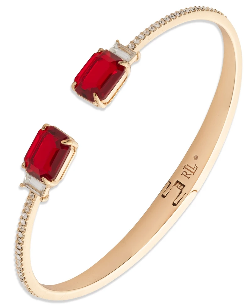 Lauren Ralph Crystal Stone Cuff Bracelet