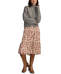 Lucky Brand Women's Ribbed Mock-Neck Sweater