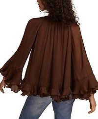Lucky Brand Women's Ruffle Chiffon Top