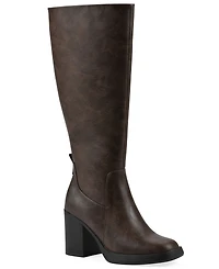 White Mountain Women's Mackle Tall Block Heel Boots