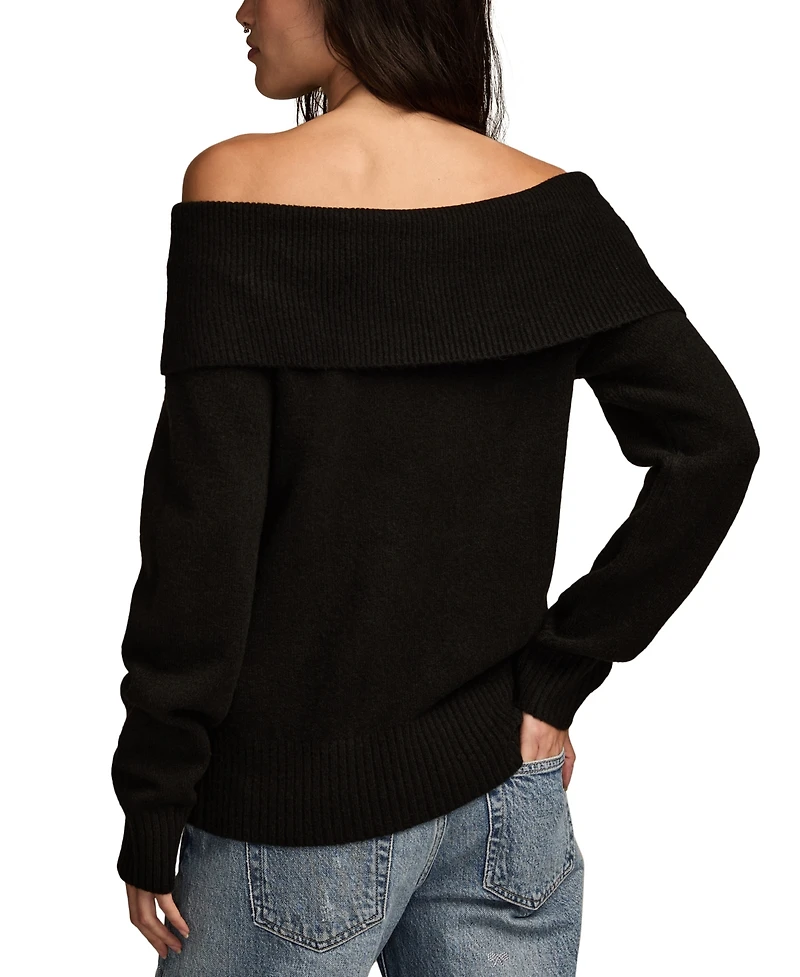 Lucky Brand Women's Cloud Off The Shoulder Pull On Sweater