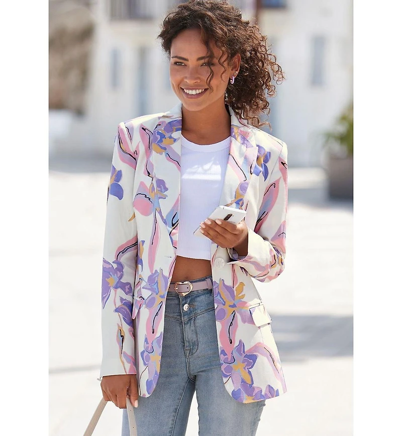 Lascana Women's Floral Print Blazer