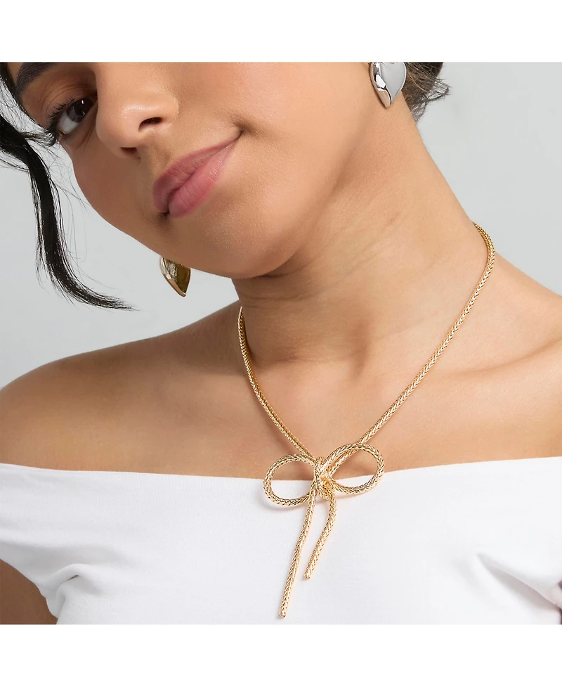 BCBGeneration Gold Bow Pendant Chain Necklace