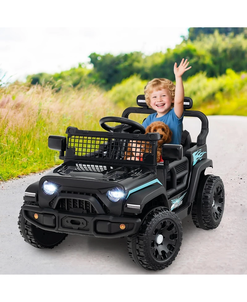 Gymax Kids Ride on Car Truck 12V Battery Powered Electric Vehicle w/ Foldable Mirrors