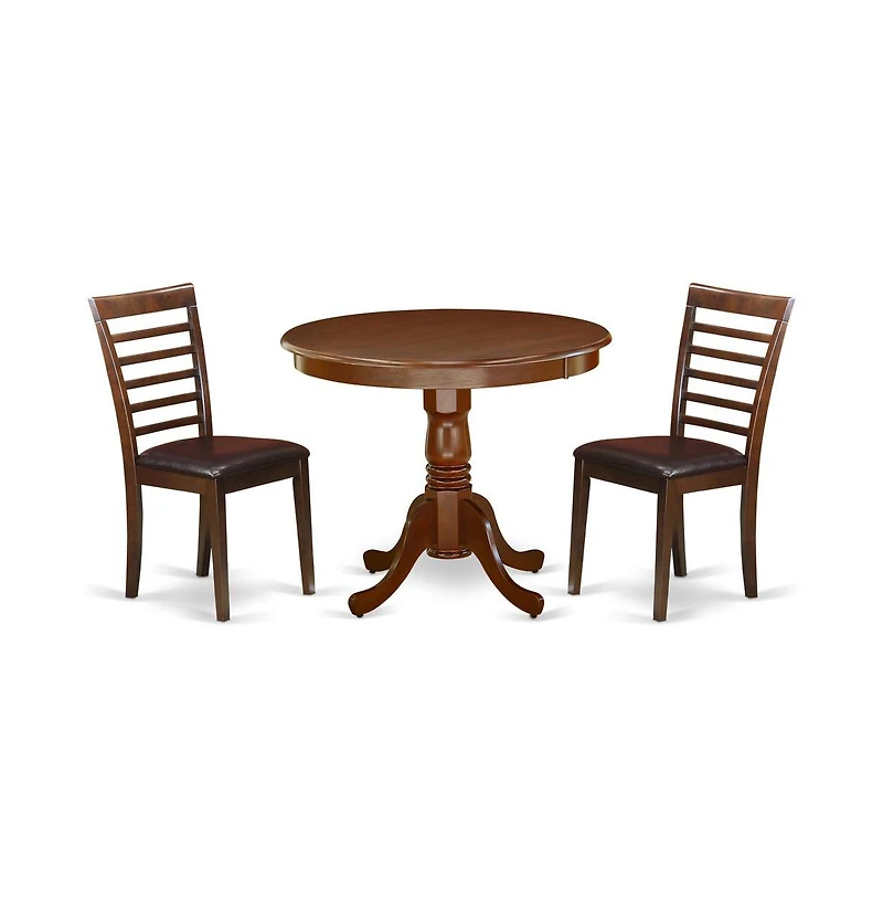 East West Furniture Dining Room Set Mahogany