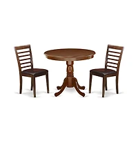 East West Furniture Dining Room Set Mahogany