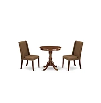 East West Furniture 3-Pc Modern Dining Set