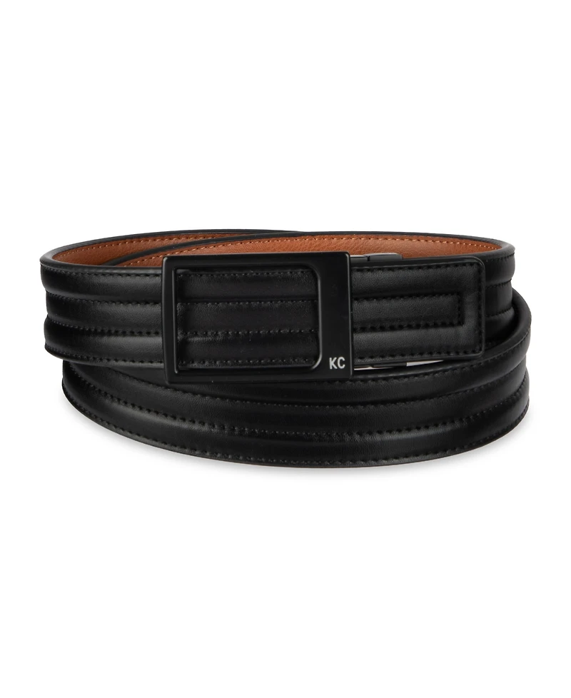 Kenneth Cole Reaction Men's Reversible Compression Plaque Locking Buckle Belt