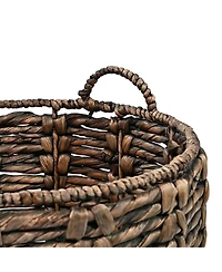 Jonathan Y Laurel 19.49" Bohemian Hand-Woven Abaca Hamper Basket with Handles
