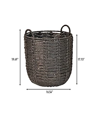 Jonathan Y Laurel 19.49" Bohemian Hand-Woven Abaca Hamper Basket with Handles