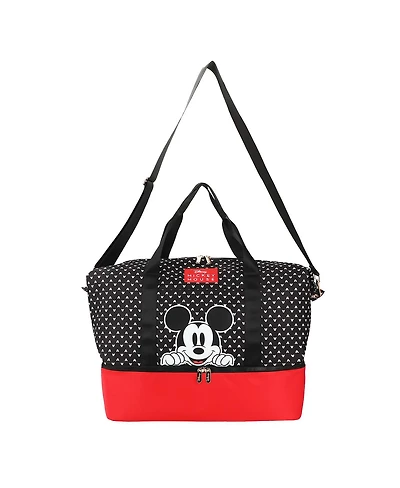 Disney Mickey Mouse Peeking Black 18" Nylon Duffle Bag