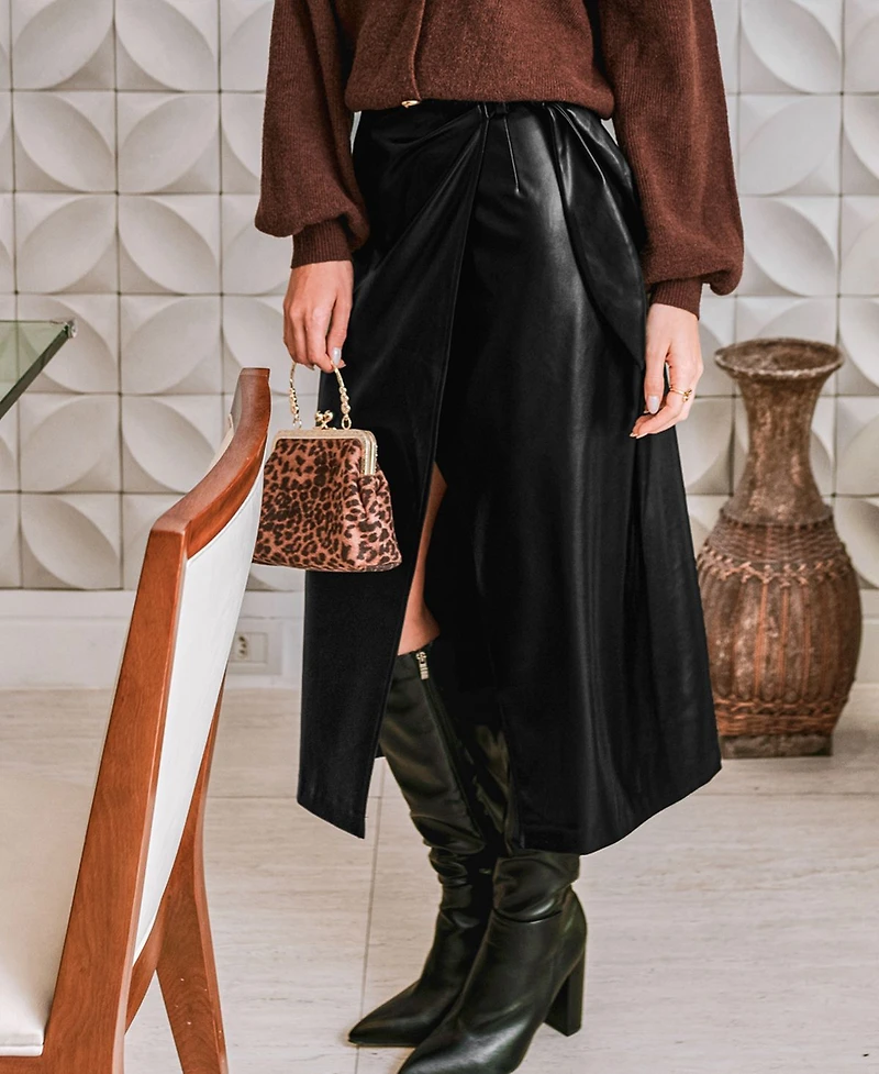 Cupshe Women's Go Big Black Midi Skirt