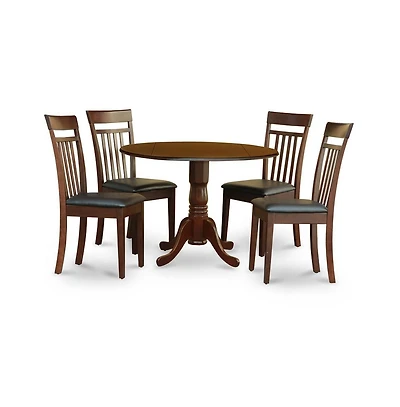 East West Furniture 5 Pc Kitchen Table set-small Table-plus 4 Kitchen Chairs