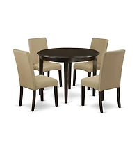 East West Furniture Dining Room Set Cappuccino