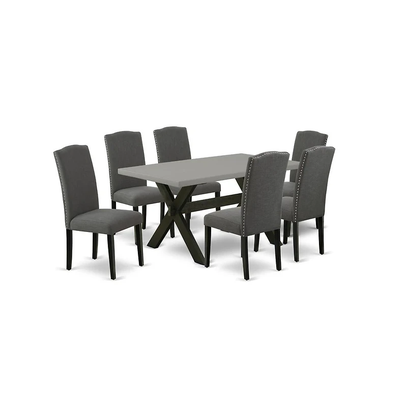 East West Furniture 7-Pc Dining Room Set