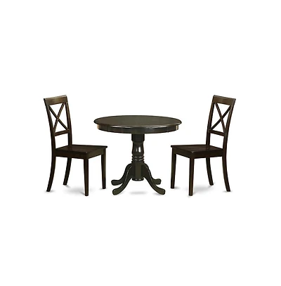 East West Furniture 3 Pc Kitchen Table set- Table plus 2 Dining Chairs