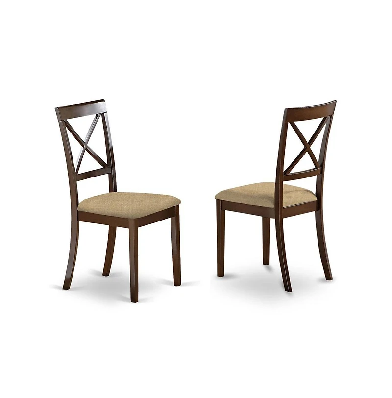 East West Furniture 3 Pc small Kitchen Table set-round Table and 2 Dining Chairs
