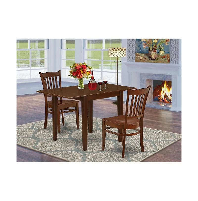 East West Furniture Dining Room Set Mahogany