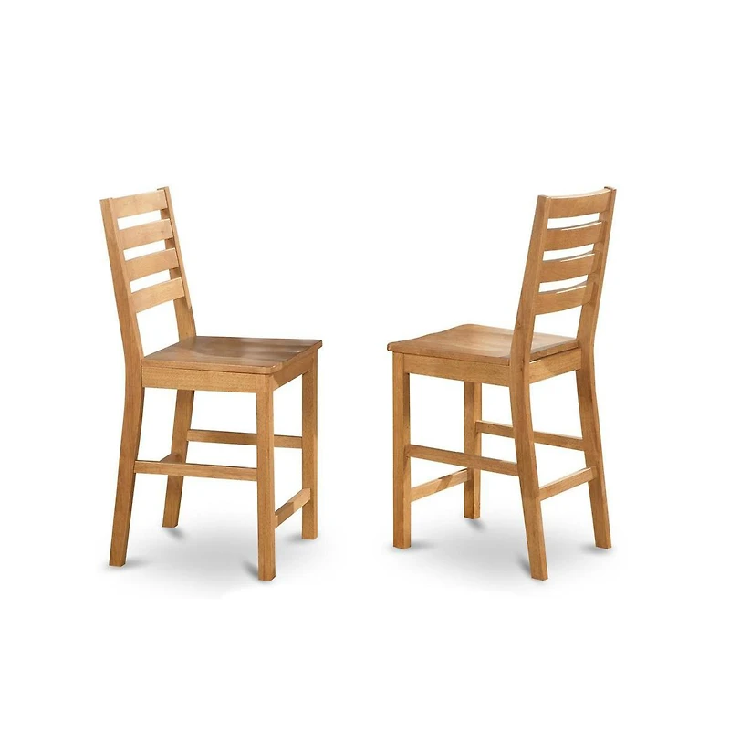East West Furniture 5 Pc Counter height Table set-Counter height Square Table and 4 Stools
