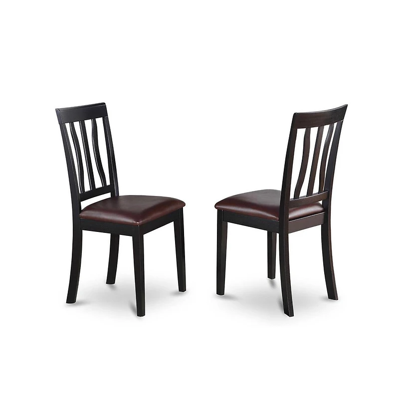 East West Furniture Dining set - 3 Pcs with 2 Wood Chairs