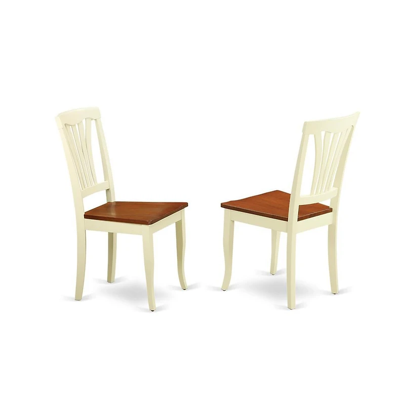 East West Furniture Dining Room Set Buttermilk & Cherry