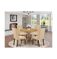 East West Furniture Dining Room Set Natural