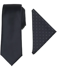 Alfani Men's Modern Textured Tie & Pocket Square Set, Created for Macy's