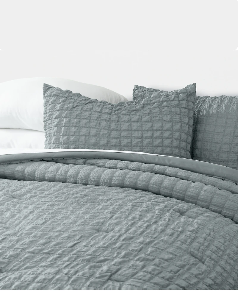 Ienjoy Home Textured Seersucker Box 3-Pc. Comforter Set, Twin/Twin Xl