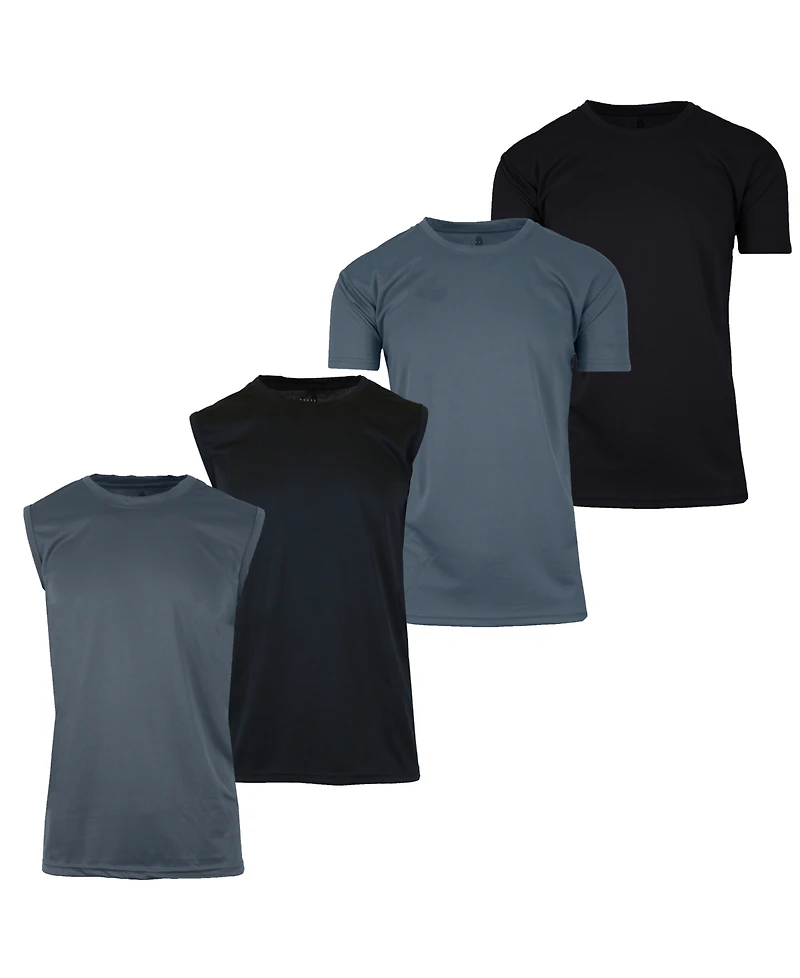 Galaxy By Harvic Men's 4-Pack Crewneck Regular Fit T-Shirt