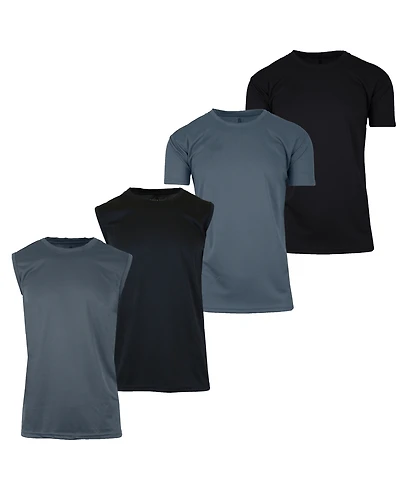 Galaxy By Harvic Men's 4-Pack Crewneck Regular Fit T-Shirt