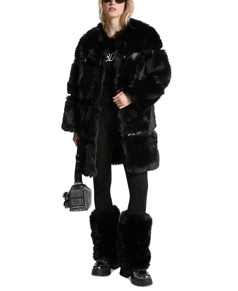 Michael Kors Women's Faux Fur Long Coat