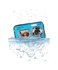 Minolta Minolta Duo MN50WP 48 Mp Af 5K Ultra Hd Waterproof Digital Camera with Dual Front & Rear Lcd, Blue