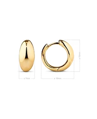 Devata Dome Hoop Earrings in Gold Plated Sterling Silver
