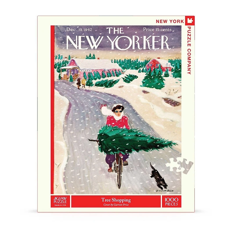 New York Puzzle Company Tree Shopping 1000 Piece Puzzle