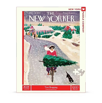 New York Puzzle Company Tree Shopping 1000 Piece Puzzle