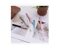 Htutwoo 18 Pcs Ballpoint Pens Medium Point 1mm Black Ink Work Pen With Super Soft Grip Ball Point Pen For Men Women Retractable Office Pens
