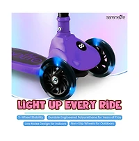 3-Wheel Foldable Kids Scooter - Child Toy Scooter with Built-in Led Wheel Lights, Foldable Seat, and Easy Maneuvering