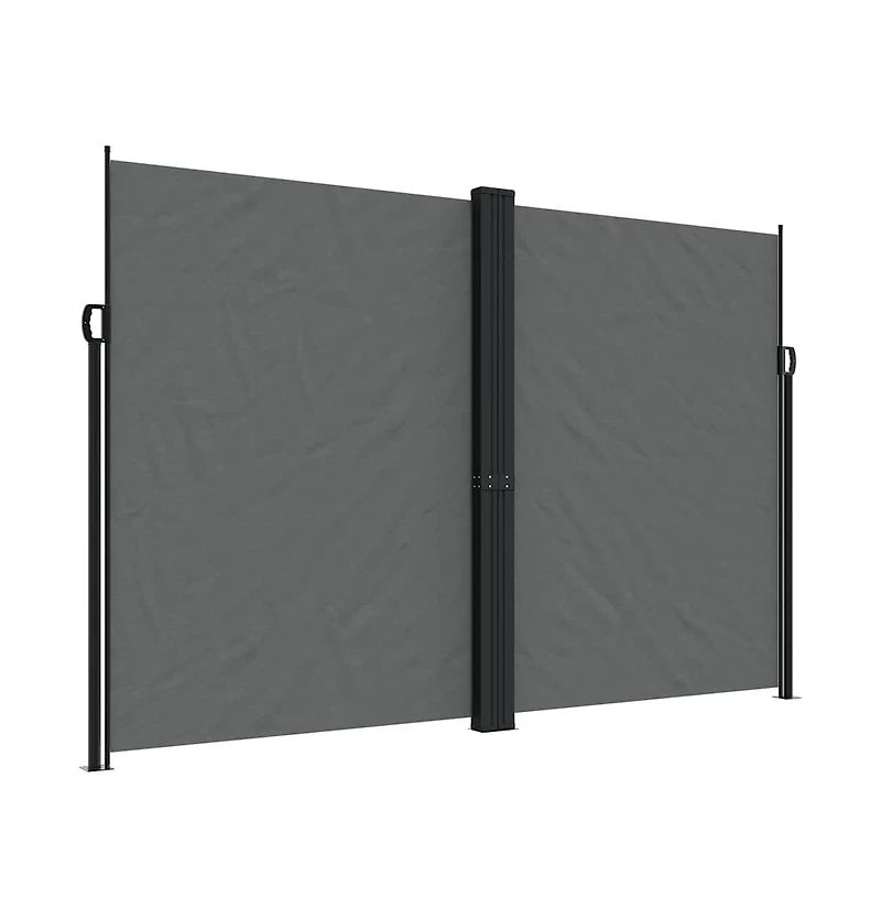 vidaXL Retractable Side Awning Anthracite 100% polyester with a Pu coating
