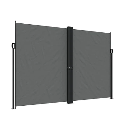 vidaXL Retractable Side Awning Anthracite 100% polyester with a Pu coating