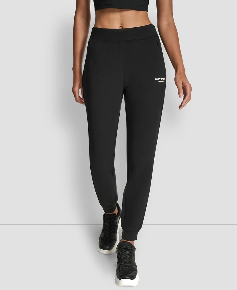 Dkny Women's Brooklyn Scuba Mid Rise Ankle Length Jogger