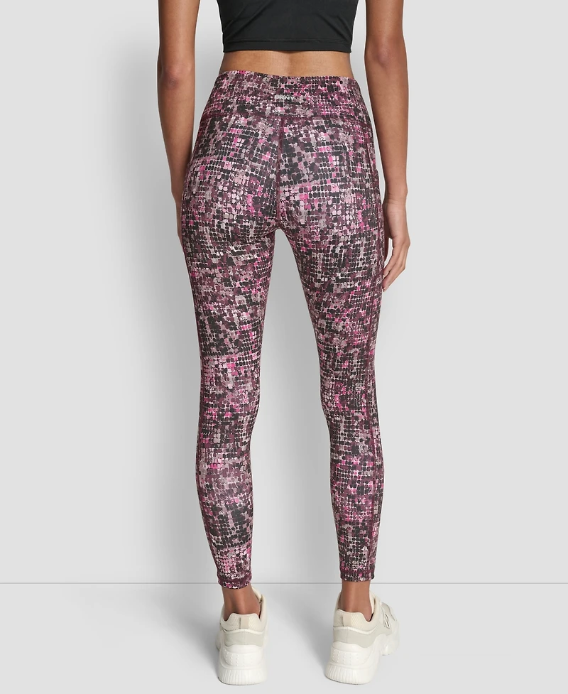Dkny Sport Women's Printed High-Waist 7/8 Tights