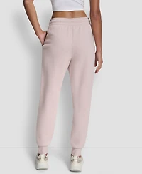 Dkny Women's Rhinestone Logo Cuffed Jogger