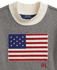 Polo Ralph Lauren Girls 7-16 Flag Mock Neck Sweatshirt