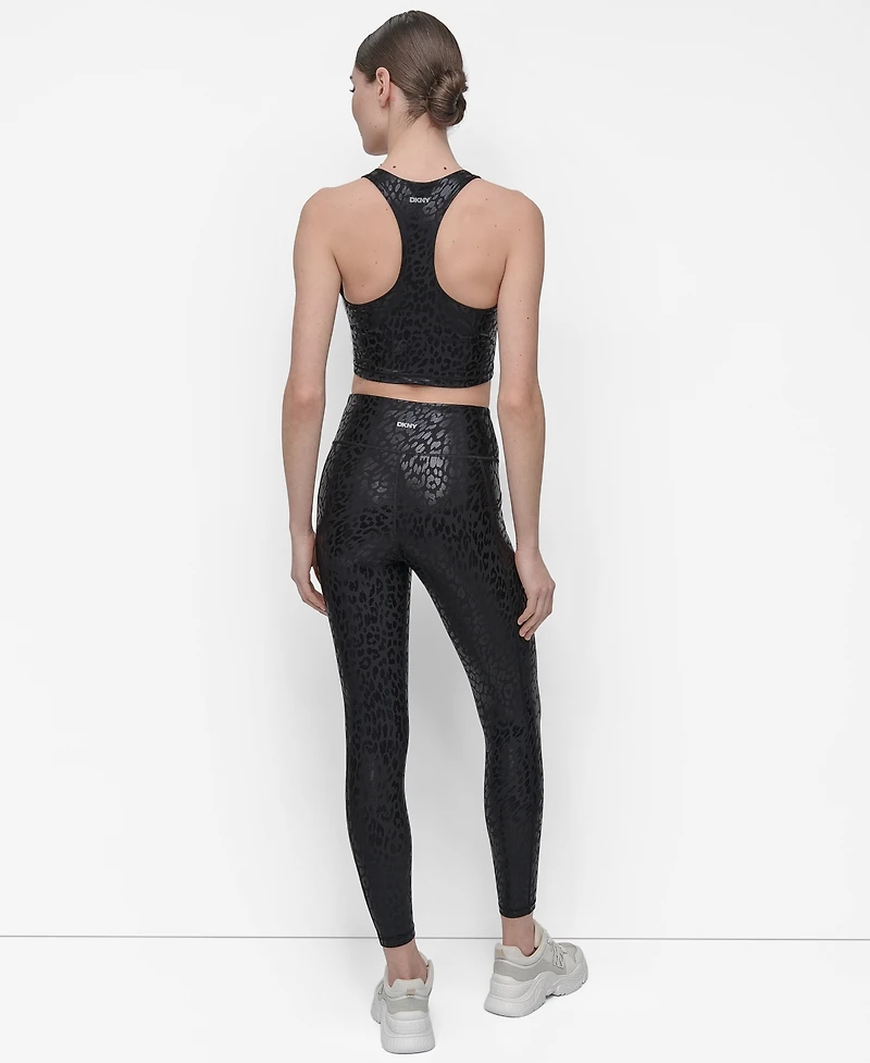 Dkny Sport Women's Printed High-Waist 7/8 Tights