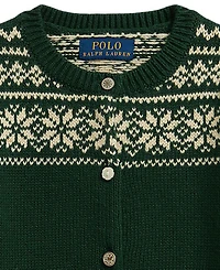 Polo Ralph Lauren Girls 2T-6X Reindeer Long Sleeve Cardigan