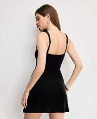 Good American Women's Velvet Mini Dress, Regular and Plus